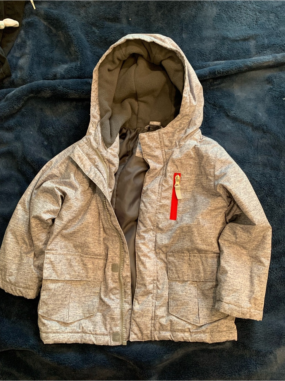 NWOT 3t Wonder Nation Heather Gray Hooded Coat